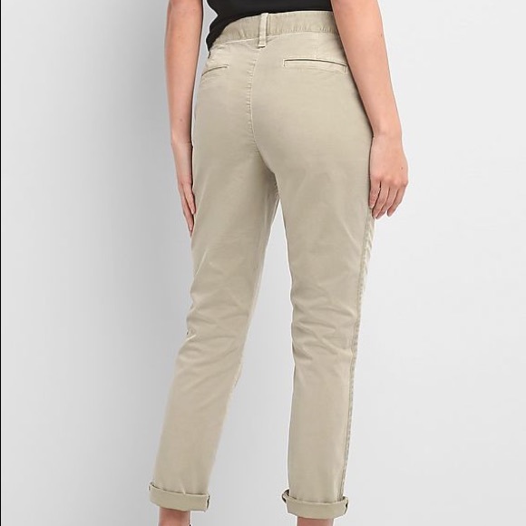 GAP Beige Girlfriend Chinos with Side Stripe - Picture 4 of 8